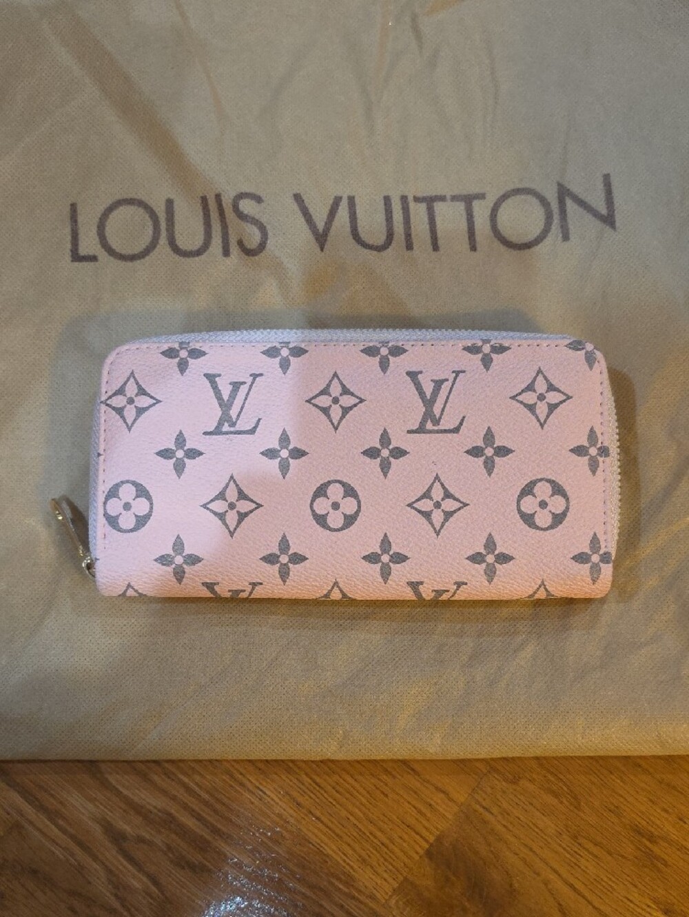 Pink Monogram Shoulder Tote with Matching Zip Wallet - Picture 8 of 12